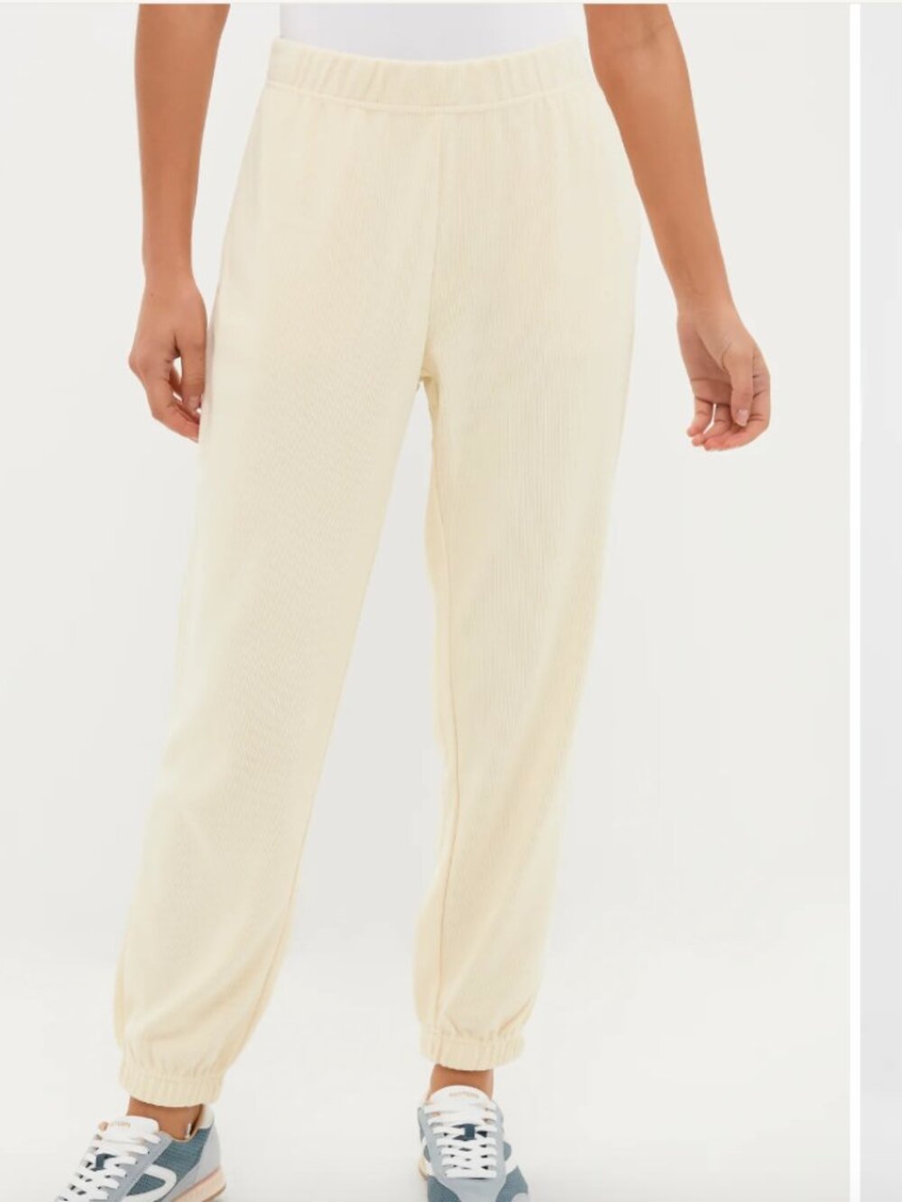 TUCKERNUCK Buttercream Caleb Ribbed Sweatpants, Butter Yellow, Size XS
